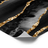 ブラック金ゴールドアガテ50誕生日ポスター ポスター (角)