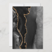 ブラック金ゴールドアゲイト40th誕生日パーティー 招待状 (裏面)