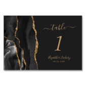 ブラック金ゴールドアゲットダーク結婚ズ テーブルナンバー (正面)