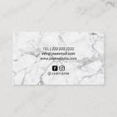 ブラック金ゴールドアゲモダンート大理石ヘアメイクアップアーティスト 名刺 (裏面)