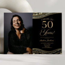 ブラック金ゴールドアゲート写真50thバースデーパーティー