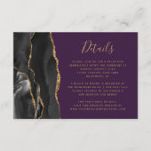 ブラック金ゴールドアゲート深いパープル結婚ズ詳細 エンクロージャーカード (正面)