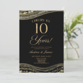 ブラック金ゴールドアゲート結婚10周年記念パーティー 招待状 (スタンド正面)