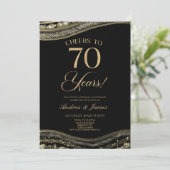 ブラック金ゴールドアゲート結婚70周年記念パーティー 招待状 (スタンド正面)