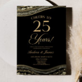 ブラック金ゴールドアゲート25結婚周年記念パーティー 招待状