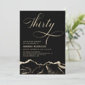 ブラック金ゴールドアゲート30th30誕生日パーティー 招待状 (スタンド正面)