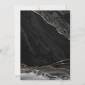 ブラック金ゴールドアゲート40歳の誕生日 招待状 (裏面)