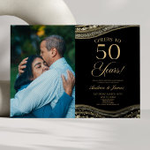 ブラック金ゴールドアゲート50周年結婚パーティー 招待状