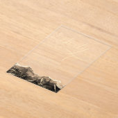 ブラック金ゴールドアゲート60th60誕生日パーティー アクリル招待状 (レイダウン)