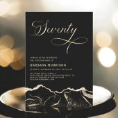 ブラック金ゴールドアゲート70th70誕生日パーティー 招待状