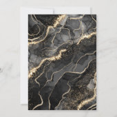 ブラック金ゴールドアゲート80th80誕生日パーティー 招待状 (裏面)