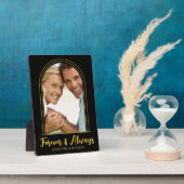 ブラック金ゴールドアーチ写真テンプレートフォーエバーズ常時ラブ フォトプラーク (側面)