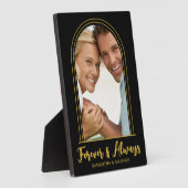 ブラック金ゴールドアーチ写真テンプレートフォーエバーズ常時ラブ フォトプラーク (側面)