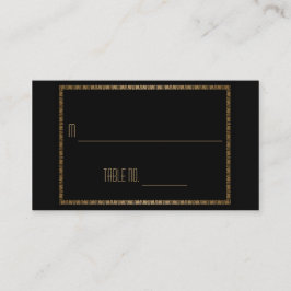 ブラック金ゴールドアールデコ結婚ピーコック座席表 プレイスカード