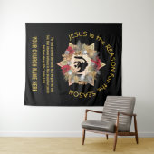 ブラック金ゴールドイエスがクリスマスの理由 タペストリー (インサイチュ(横))