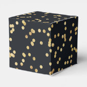 ブラック金ゴールドイエローグリッターパーティー フェイバーボックス (裏面サイド)