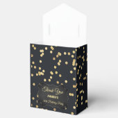 ブラック金ゴールドイエローグリッターパーティー フェイバーボックス (オープン)