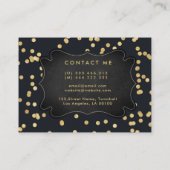 ブラック金ゴールドイエローパーティープランナー 名刺 (裏面)
