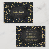 ブラック金ゴールドイエローパーティープランナー 名刺 (正面/裏面)