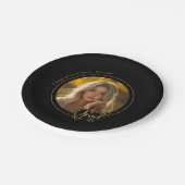 ブラック金ゴールドイエローフォト卒業紙プレート ペーパープレート (アングル)