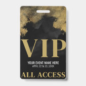 ブラック金ゴールドイベントVIP バッジ (Back)