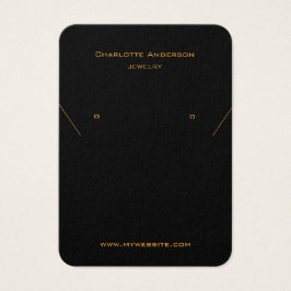 ブラック金ゴールドイヤリングジュエリーフォトディスプレイカード