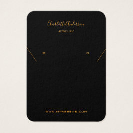 ブラック金ゴールドイヤリングジュエリーフォトディスプレイカード