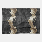 ブラック金ゴールドウエスタンコウィド キッチンタオル (横)