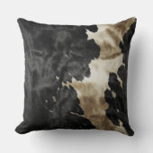 ブラック金ゴールドウエスタンコウィド クッション (正面)