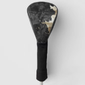 ブラック金ゴールドウエスタンコウィド ゴルフヘッドカバー (正面)