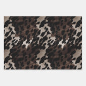 ブラック金ゴールドウエスタンコウィド ラッピングペーパーシート (正面2)