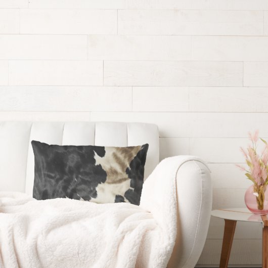 ブラック金ゴールドウエスタンコウィド ランバークッション (ソファ)