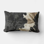 ブラック金ゴールドウエスタンコウィド ランバークッション (正面)