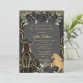 ブラック金ゴールドウエスタンホースフローラチャラキンセニェラ 招待状 (スタンド正面)