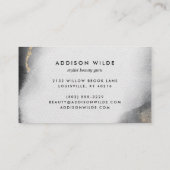 ブラック金ゴールドウォーターカラーモダンシック抽象芸術 名刺 (裏面)