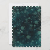 ブラック金ゴールドエメラルドマスカレードパーティー サンキューカード (裏面)