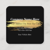 ブラック金ゴールドエレガンススクエア名刺 スクエア名刺 (裏面)
