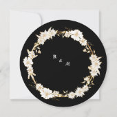 ブラック金ゴールドエレガンス招待 招待状 (裏面)