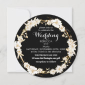 ブラック金ゴールドエレガンス招待 招待状 (正面)