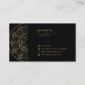 ブラック金ゴールドエレガントスタイリッシュ名刺 名刺 (裏面)