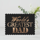 ブラック金ゴールドエレガントタイポグラフィワールドズベストパパ (スタンド正面)