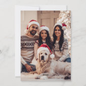 ブラック金ゴールドエレガントハッピーニューイヤー5フォトコラージュ シーズンカード (裏面)