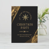 ブラック金ゴールドエレガントフェスティバルクリスマスパーティー 招待状 (スタンド正面)