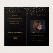 ブラック金ゴールドエレガント写真葬儀 (外部フラット)