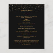 ブラック金ゴールドエレガント写真葬儀 (裏面)