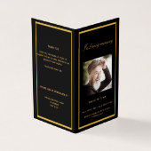 ブラック金ゴールドエレガント写真葬儀 (外部)