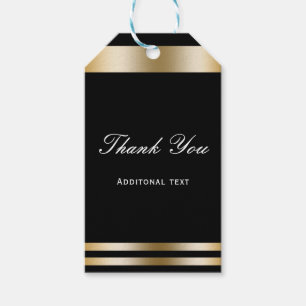 ブラック金ゴールドエレガント婚約イベント結婚式の引き出物 ギフトタグ