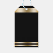 ブラック金ゴールドエレガント婚約イベント結婚式の引き出物 ギフトタグ (裏面)