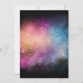 ブラック金ゴールドエレガント退職パーティの招待状 招待状 (裏面)