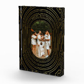 ブラック金ゴールドカスタムフォトファミリークリスマスブロック フォトブロック (右)